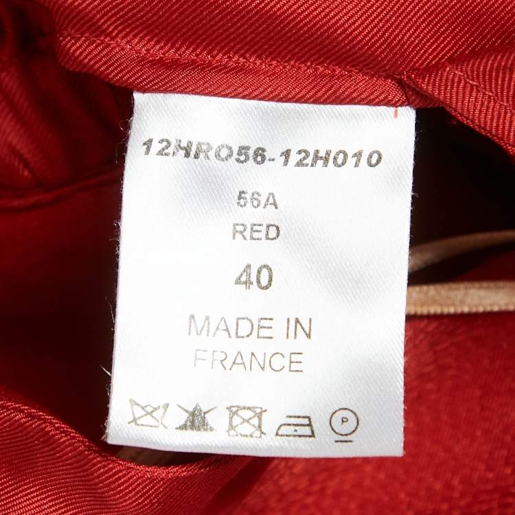 Pre Owned Chloe Red Silk One Shoulder Midi Dress M