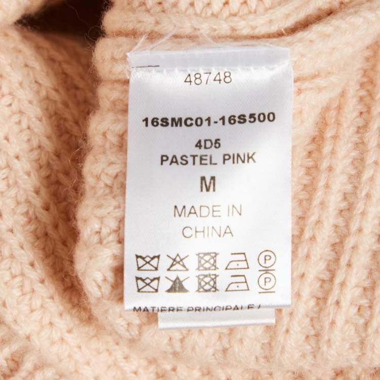 Pre Owned Chloe Pastel Pink Cashmere Knit Button Front Cardigan M