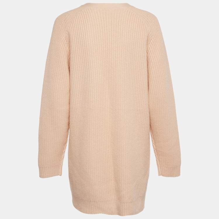 Pre Owned Chloe Pastel Pink Cashmere Knit Button Front Cardigan M