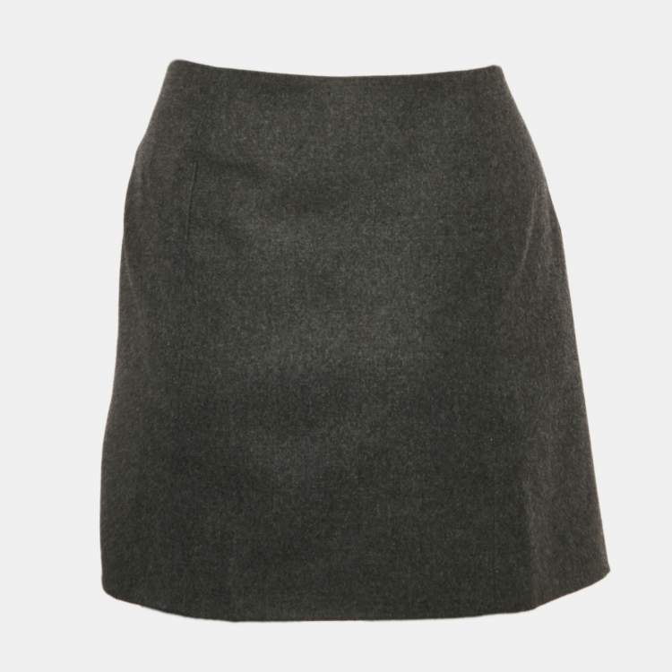 Pre Owned Chloe Black Wool Tie-Up Detail Mini Ardoise Skirt M