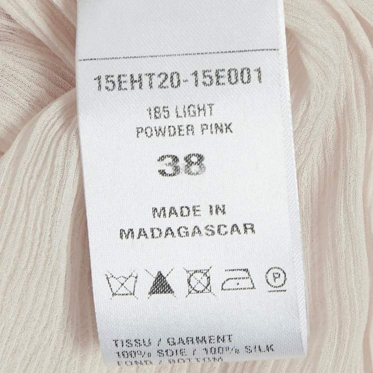 Pre Owned Chloe Light Powder Pink Silk Crepe Flounce M