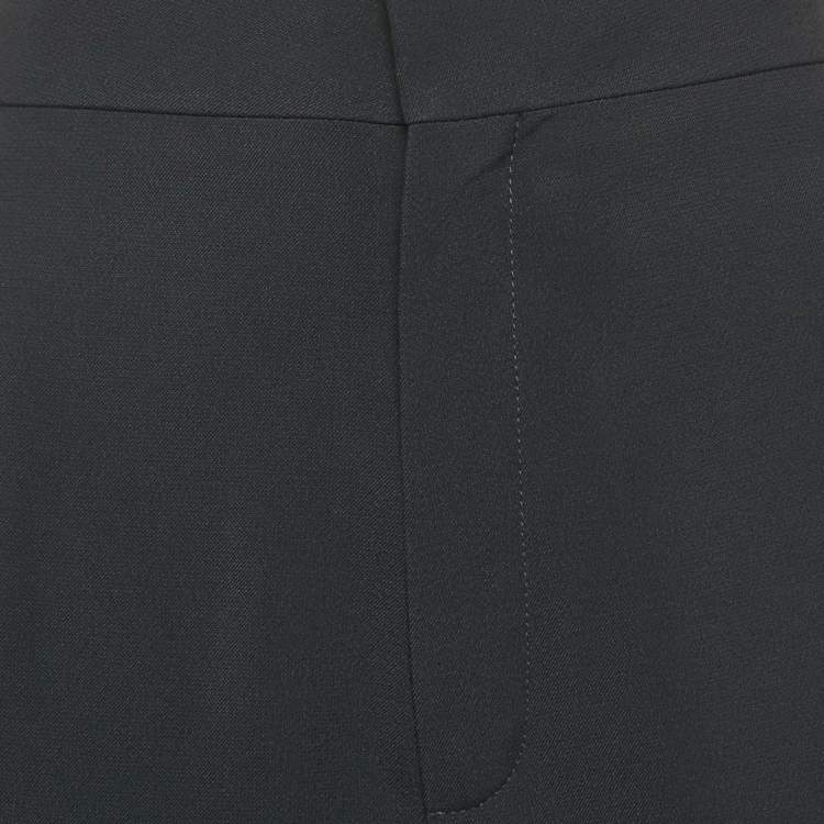 Pre Owned Chloe Anthracite Blue Crepe Bow Tie Detail Shorts M