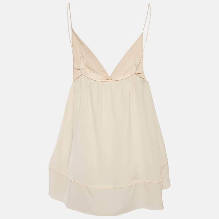 Pre Owned Chloé Pinky Nude Silk  Camisole Top S