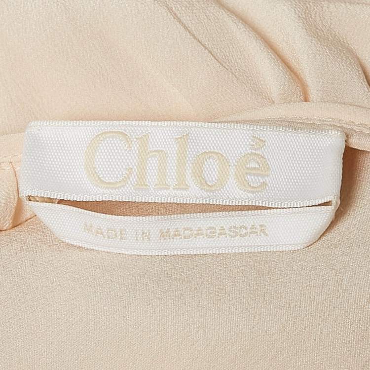 Pre Owned Chloé Pinky Nude Silk  Camisole Top S