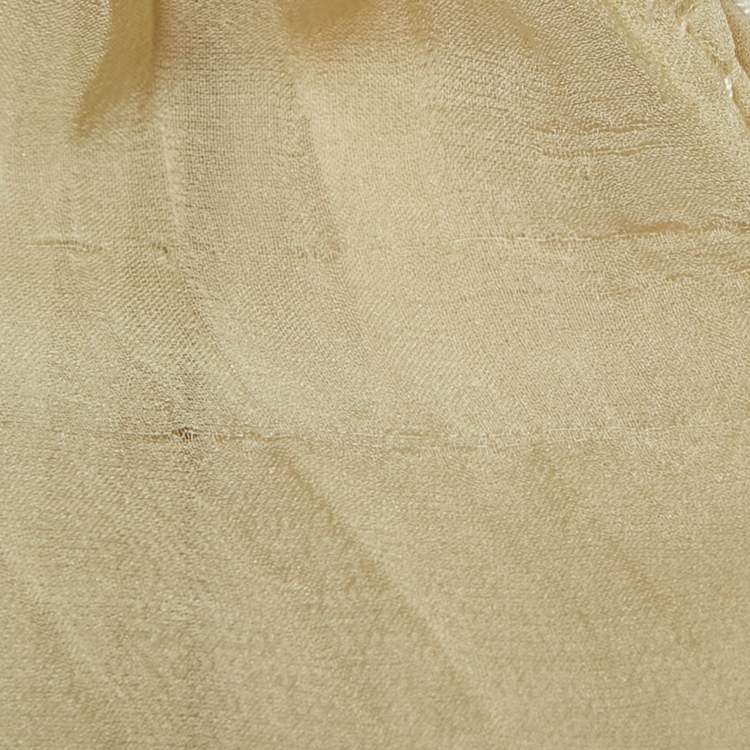 Pre Owned Chloe Beige Silk Pleated Maxi Dress S