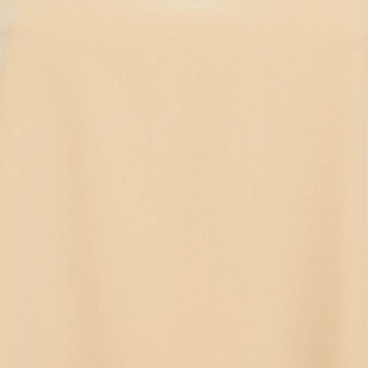 Pre Owned Chloe Woody Beige Silk Sleeveless Top M