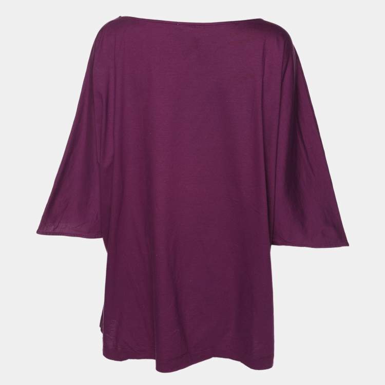 Pre Owned Chloe Purple Cotton T-Shirt L