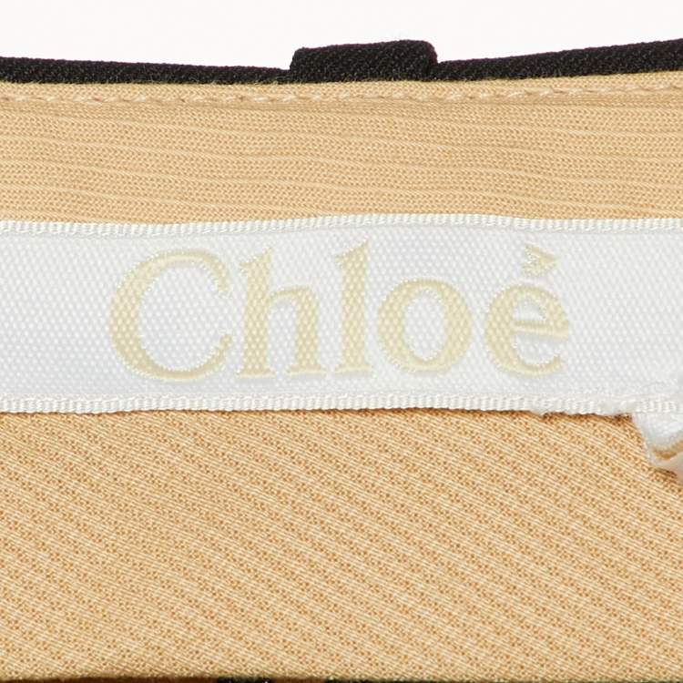 Pre Owned Chloé Black Crepe Pocket Detail Tapered Trousers S