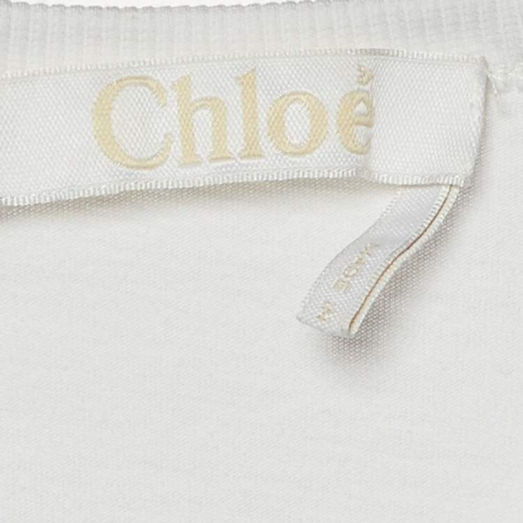 Pre Owned Chloe White Cotton Tank Top L