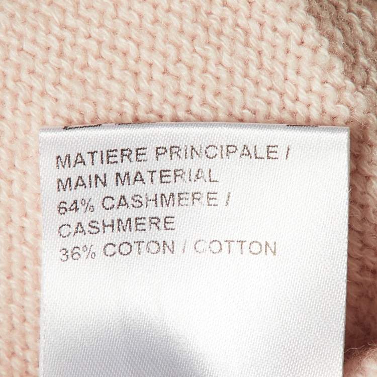 Pre Owned Chloe Shadow Pink Cashmere Blend Crop Sweater S