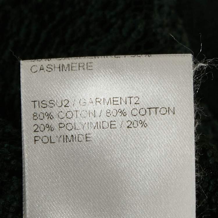 Pre Owned Chloe Black Crochet and Cashmere Cardigan L