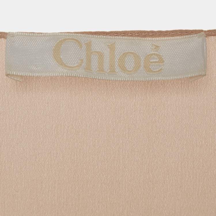 Pre Owned Chloe Powdery Pink Silk Scoop Neck Tank Top S