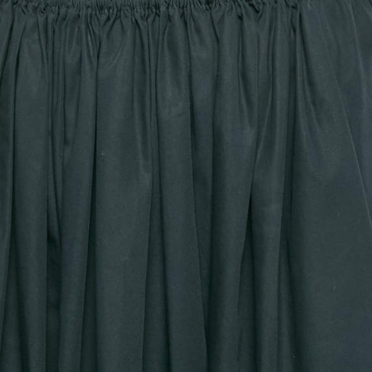 Pre Owned Chloé Blue Cotton Elasticated Waistband Midi Skirt XS
