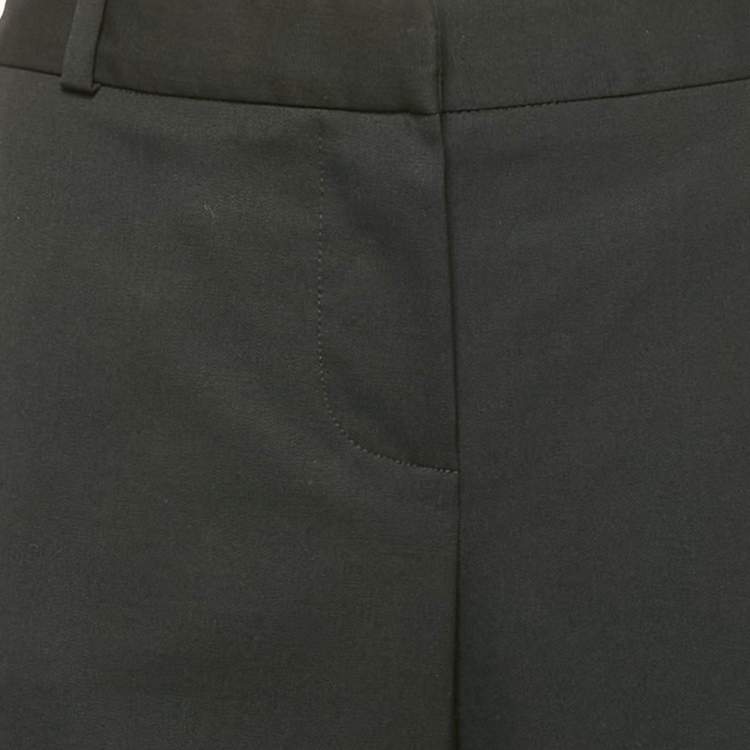 Pre Owned Chloé Black Wool Wide Leg Trousers L