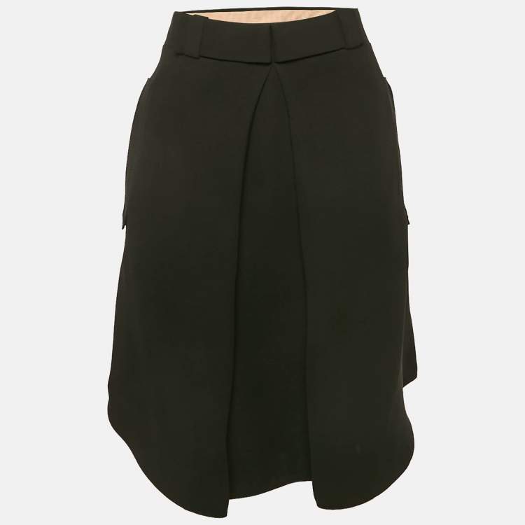 Pre Owned Chloé Black Silk Pleated Short Skirt L
