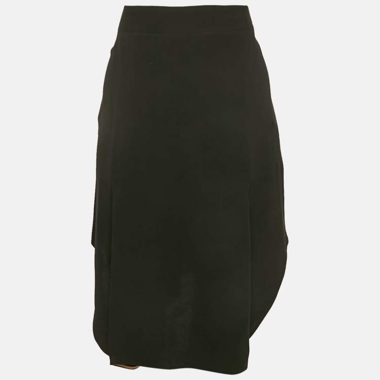 Pre Owned Chloé Black Silk Pleated Short Skirt L