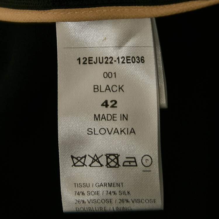 Pre Owned Chloé Black Silk Pleated Short Skirt L
