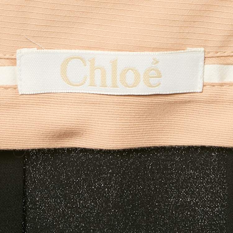 Pre Owned Chloé Black Silk Pleated Short Skirt L