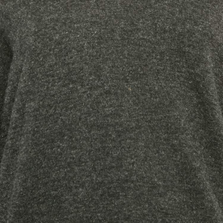 Pre Owned Chloe Grey Merino Wool Chain Embellished Sweater S