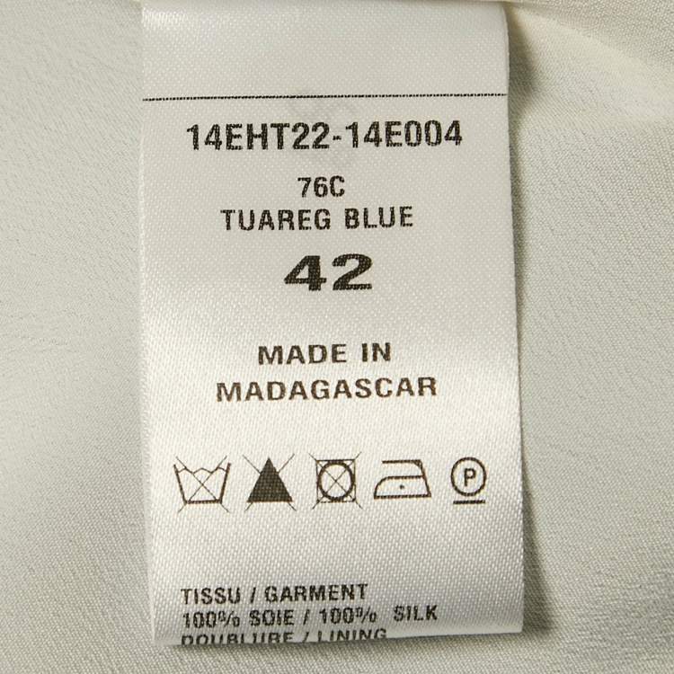 Pre Owned Chloé Blue Silk Tank Top L