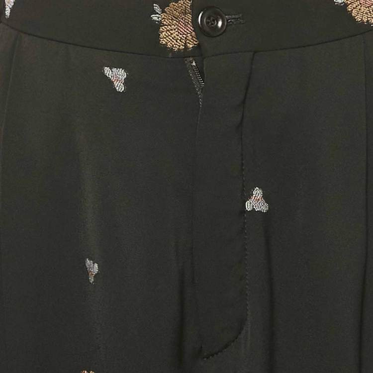 Pre Owned Chloe Black Brocade Heram Pants L