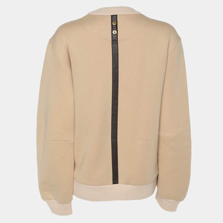 Pre Owned Chloé Beige Jersey Wool Sweatshirt S