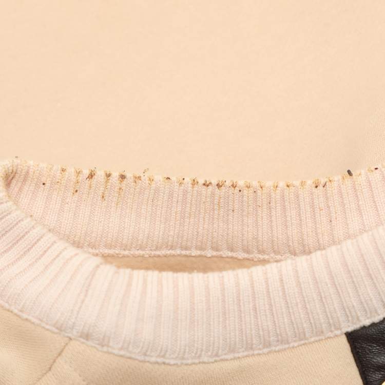 Pre Owned Chloé Beige Jersey Wool Sweatshirt S