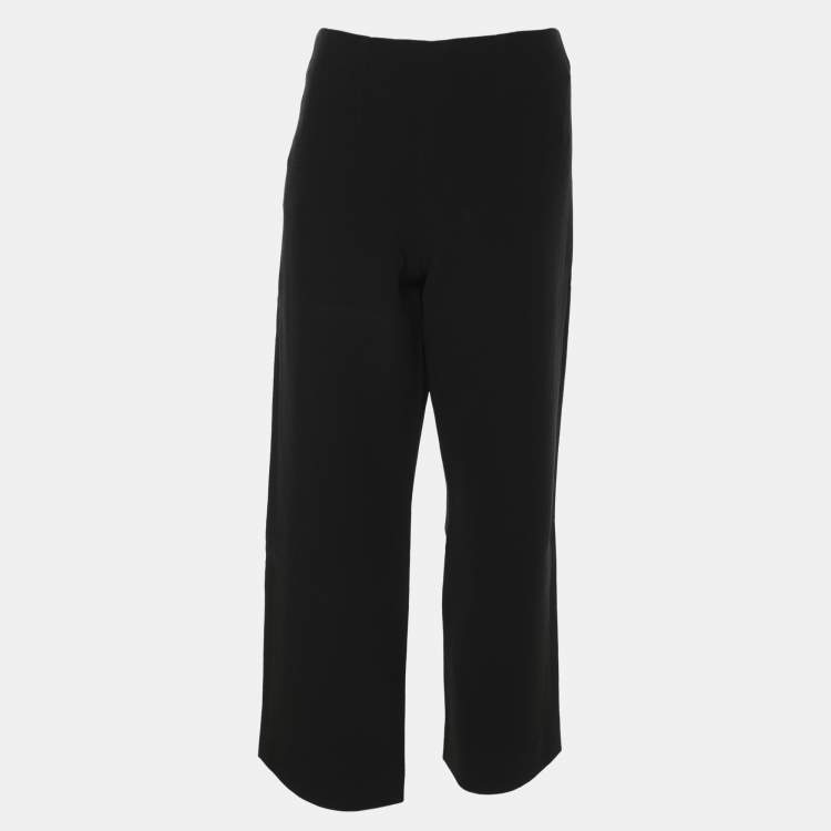 Pre Owned Chloe Black Crepe Trousers S
