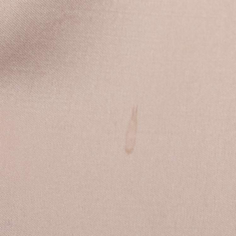Pre Owned Chloe Beige Wool Blend Satin Top S