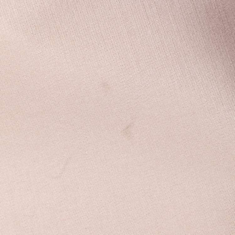 Pre Owned Chloe Beige Wool Blend Satin Top S