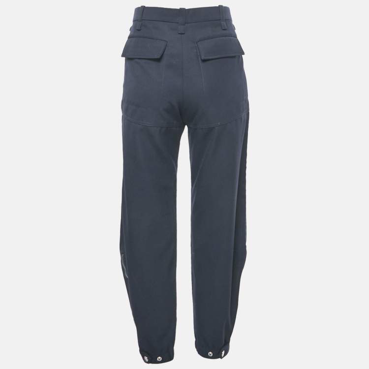 Pre Owned Chloé Navy Blue Gabardine Jogger Pants M