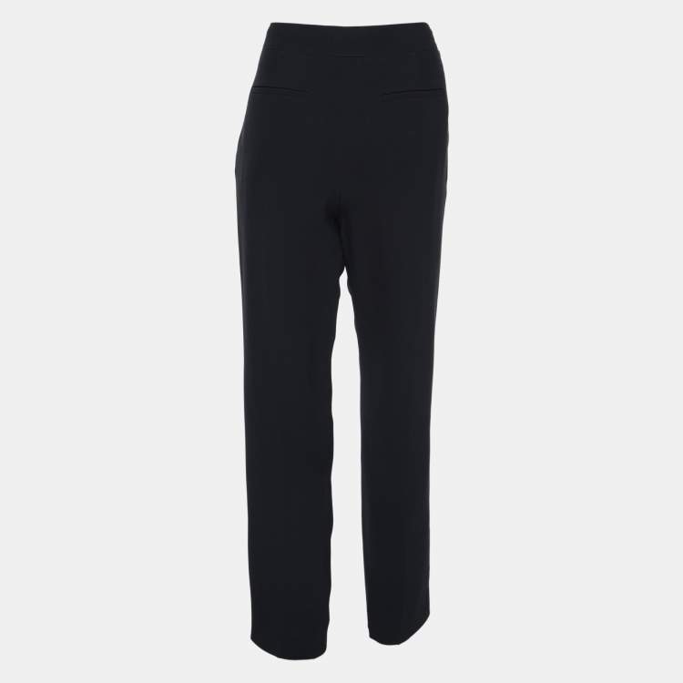 Pre Owned Chloe Deep Navy Crepe Trousers M