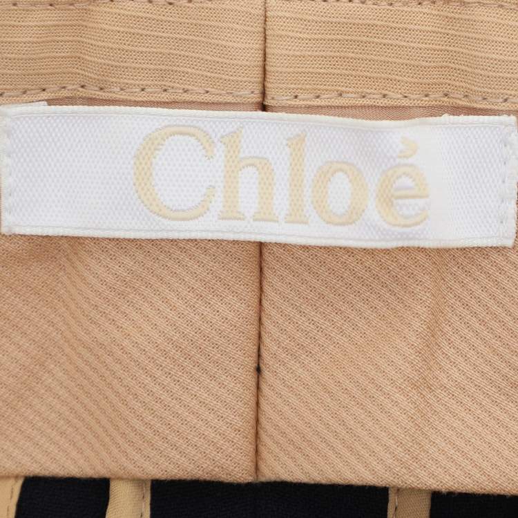 Pre Owned Chloe Deep Navy Crepe Trousers M