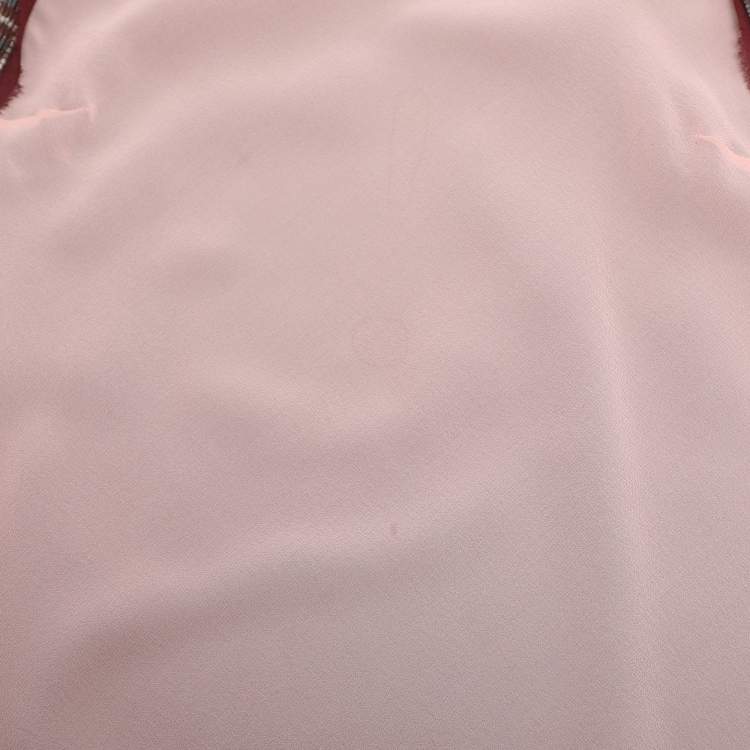 Pre Owned Chloe Multicolor Crepe Beads Embellished Long Sleeve Tops M