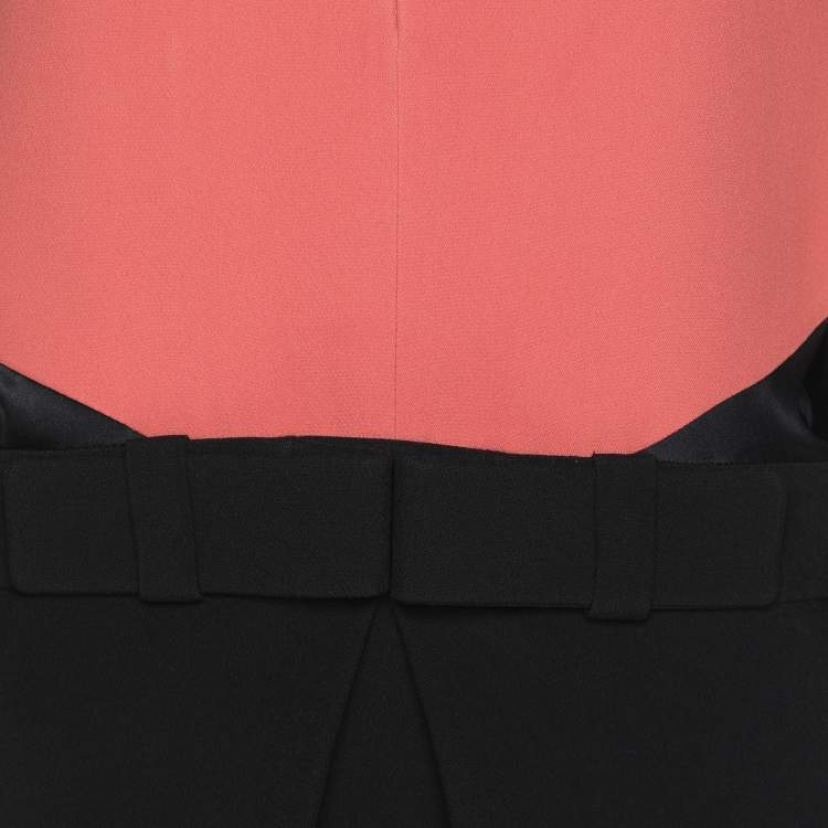 Pre Owned Chloe Colorblock Crepe Fabric Midi Dress M