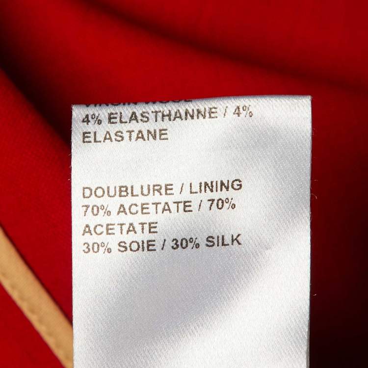 Pre Owned Chloe Red Wool Full Sleeve Mini Dress M