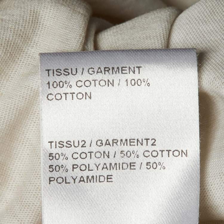 Pre Owned Chloé Off White Cotton & Tulle Top  S