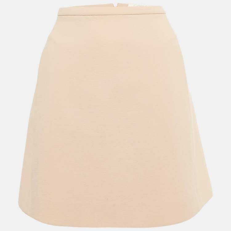 Pre Owned Chloé Dusty Pink Wool Mini Skirt M
