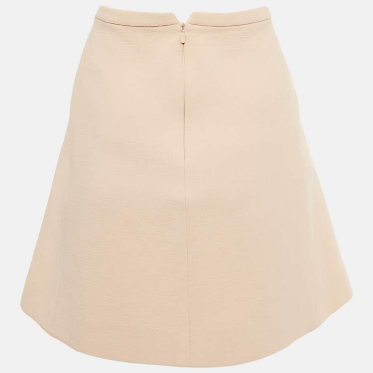 Pre Owned Chloé Dusty Pink Wool Mini Skirt M