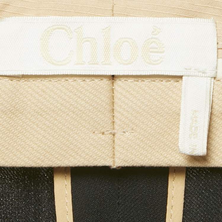 Pre Owned Chloe Black Crepe Formal Trousers M