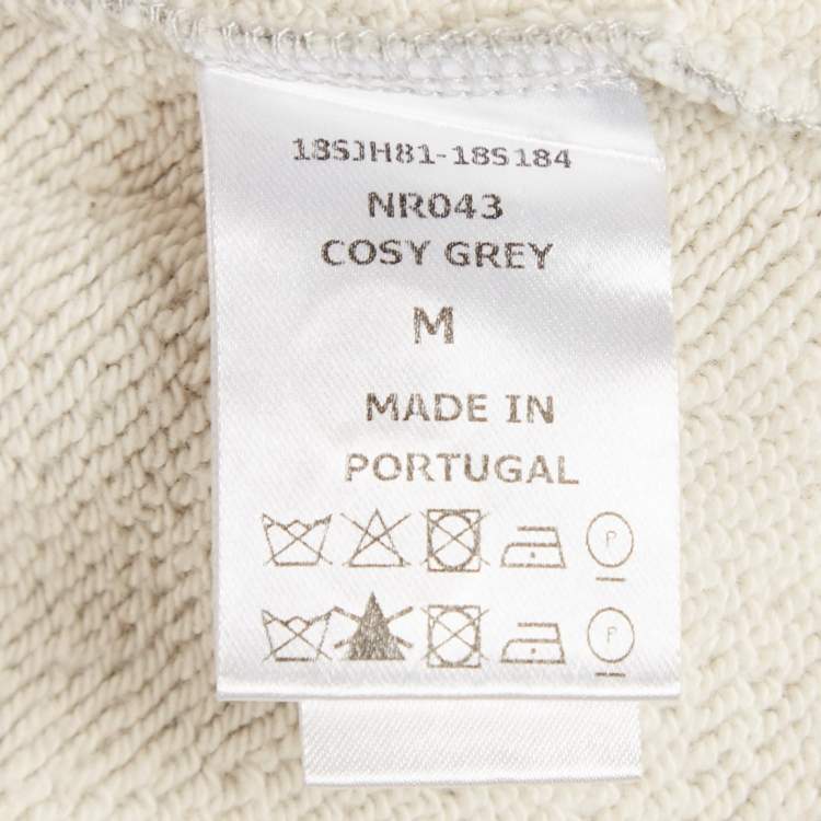 مملوكة مسبقًا Chloe Grey Logo Print Cotton Melange Crew Neck Sweatshirt M