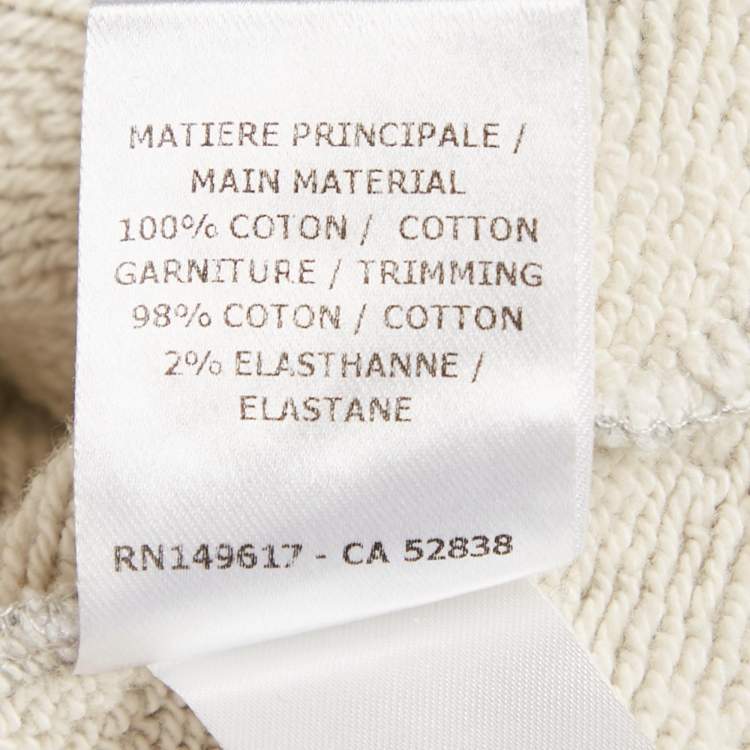 مملوكة مسبقًا Chloe Grey Logo Print Cotton Melange Crew Neck Sweatshirt M