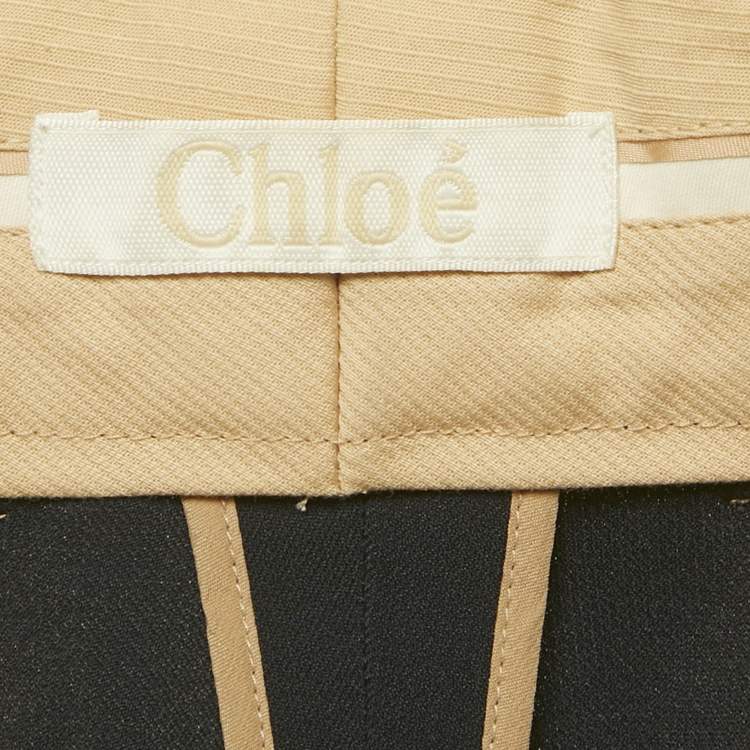 Pre Owned Chloe Navy Blue Chiffon Shorts M