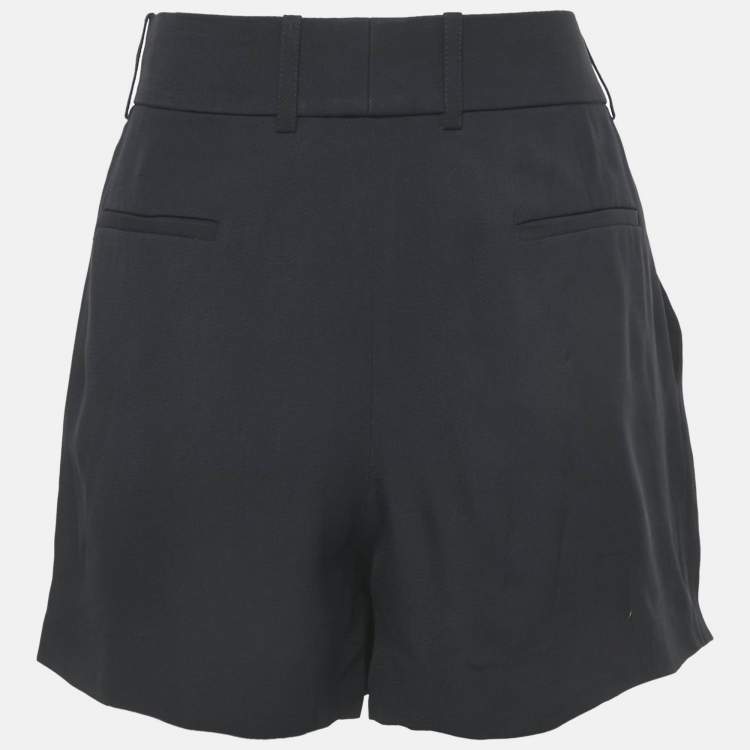 Pre Owned Chloe Navy Blue Chiffon Shorts M