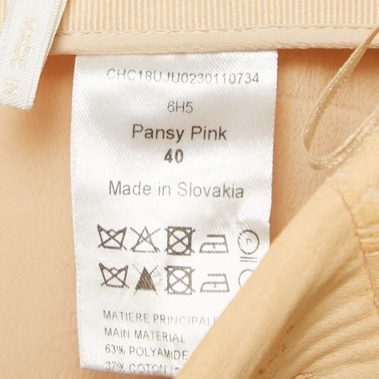 مملوكة مسبقًا Chloé Pansy Pink Jacquard Flounce Mini Skirt M