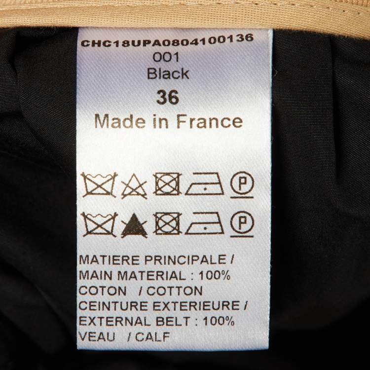 Pre Owned Chloé Black Poplin Gathered Culottes S