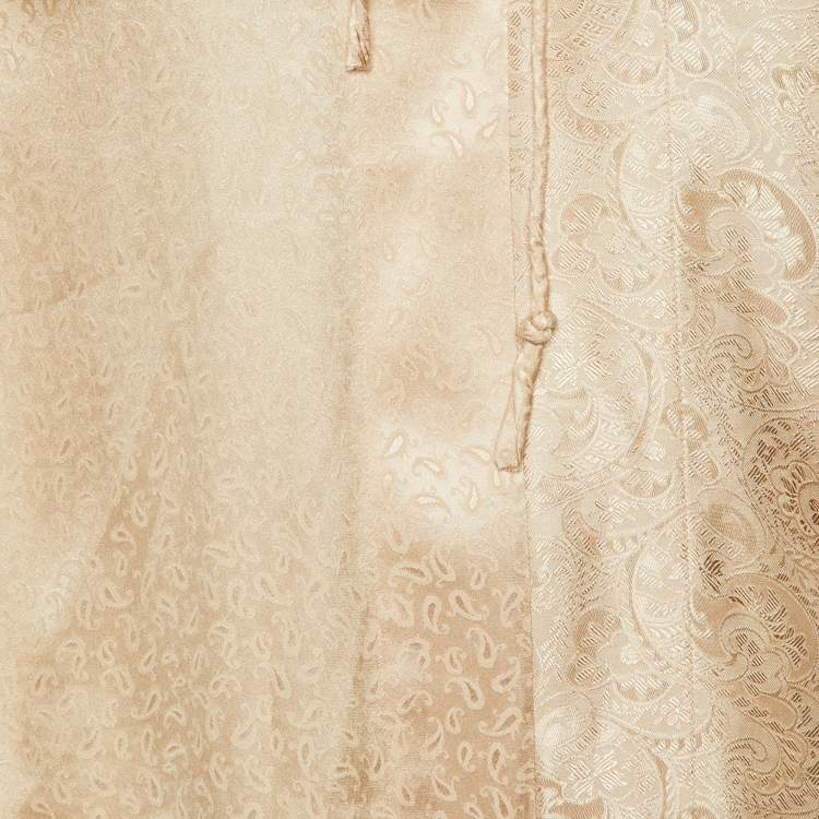 Pre Owned Chloe Pale Pink Paisley Pattern Silk Asymmetric Blouse M