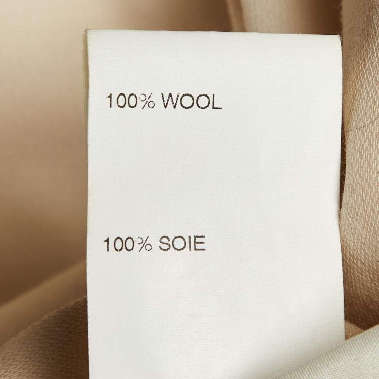 Pre Owned Chloe Cream Wool Scalloped Double Breasted Blazer S