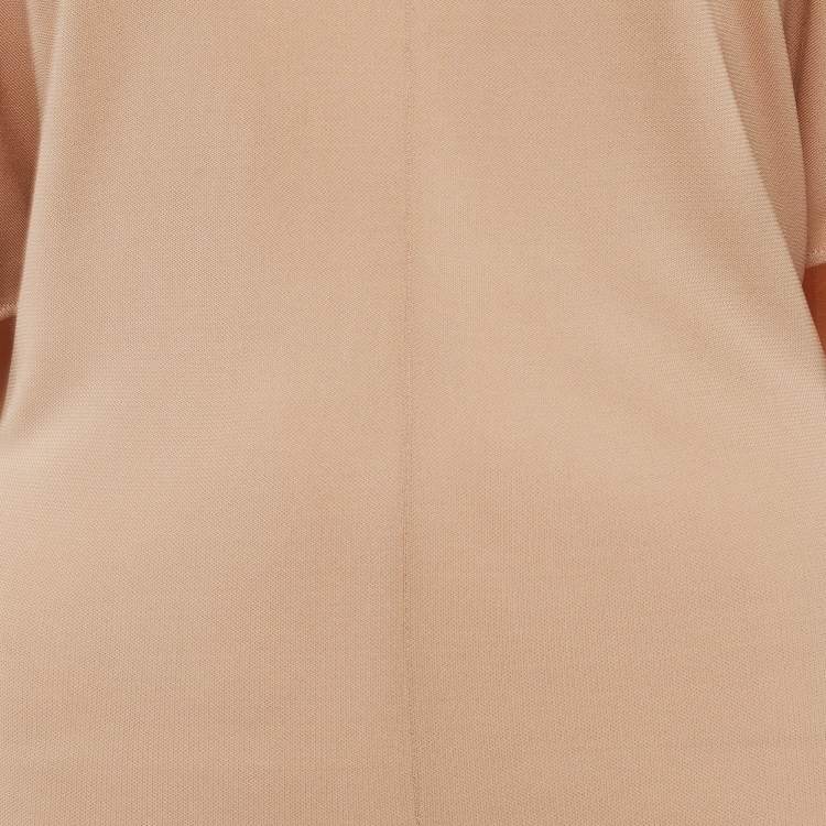 Pre Owned Chloe Beige Jersey Long Cape Maxi Dress S
