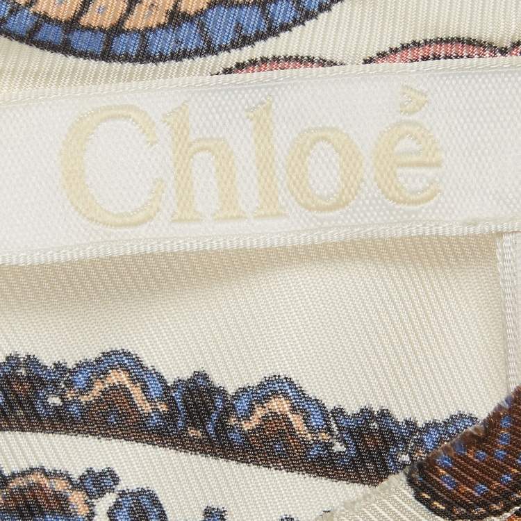 Pre Owned Chloe Multicolor Printed Crepe Blouse M